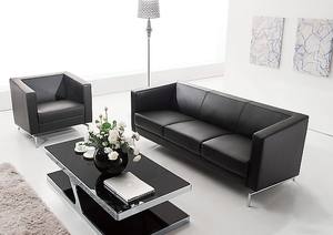 Ensemble de canapés sectionnels en cuir synthétique, design de canapé de salon, fabrication de canapé de bureau moderne - Product Image 3