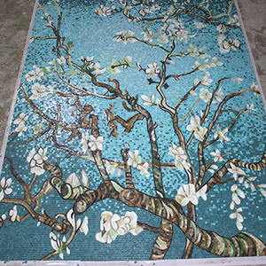 Gạch Thủy Tinh Trang Trí Tường Họa Tiết Hoa Theo Yêu Cầu - Product Image 5