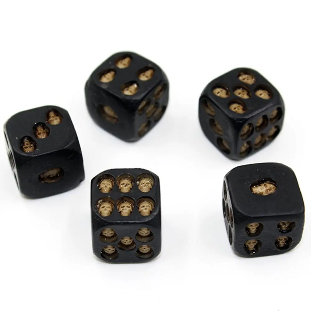 5Pcs/set Creative Bone Dice Six Sided Skeleton Dice Club Pub Party Game Toys Resin Dice for Children Adults