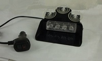 Golddeer-luz estroboscópica LED de advertencia para vehículos de emergencia, luz de visera para montaje en parabrisas, color rojo fuego, DC9 ~ 30V