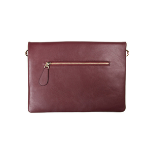 Burgundy Genuine Cow Leather Clutch Envelope Bag Wallet - Product Image 3