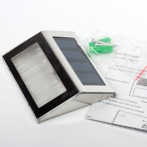 LED al aire libre <span class=keywords><strong>de</strong></span> la energía solar <span class=keywords><strong>de</strong></span> acero inoxidable paso escalera luz/seguridad/lámpara <span class=keywords><strong>camino</strong></span> - Product Image 6