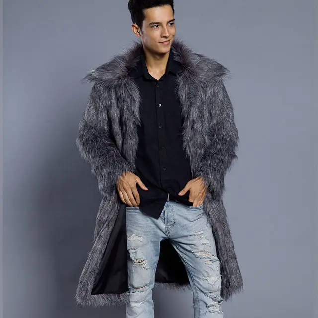 Jaket Bulu Sintetis Kasual untuk Pria, Jaket Musim Dingin Kasual Gaya Terbaru dengan Harga Rendah