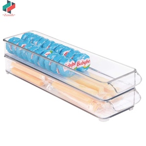 <span class=keywords><strong>Bac</strong></span> peu profond en PET transparent sans BPA de 1 à 3 L pour réfrigérateur, congélateur, tiroirs de placard, empilable, organisateur de <span class=keywords><strong>rangement</strong></span> de cuisine - Product Image 4