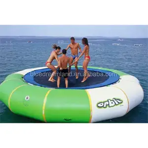 Exciting floating Inflatable water trampoline mat flyfish on the sea for children and adults