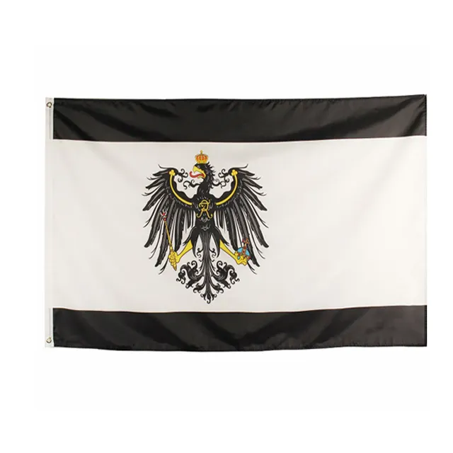 Wholesale 100% Polyester Stock 3x5 Ft German Prussia Eagle Prussian Flag