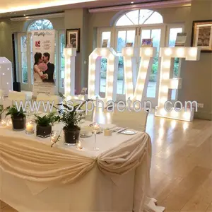 2022 Aantrekkelijke Outdoor / Indoor Grote Liefde 3D Marquee Brief Bruiloft Decoratie