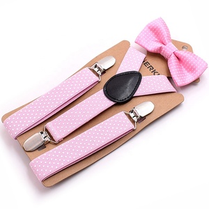 Accessoire de mode personnalisé en cuir enfants garçons hommes <span class=keywords><strong>bretelles</strong></span> et noeud papillon - Product Image 3