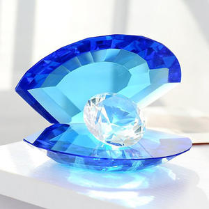 Personalizzato Bella di Cristallo Artigianato di Nozze <span class=keywords><strong>Souvenir</strong></span> Favori di Cristallo Colorato Cozze Con Il Diamante - Product Image 6