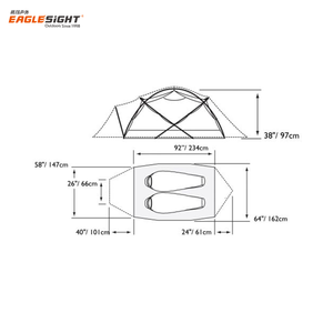 <span class=keywords><strong>Tenda</strong></span> <span class=keywords><strong>da</strong></span> <span class=keywords><strong>Campeggio</strong></span> Professionale Impermeabile in Nylon con Rivestimento in Silicone, Leggera <span class=keywords><strong>per</strong></span> Escursionismo, Alpinismo e <span class=keywords><strong>Campeggio</strong></span> - Product Image 5