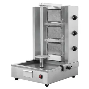 Restaurant shish portable gas kebab making grill machine