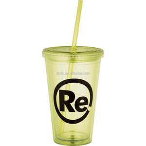 Noir 16oz. Tasse à paille transparente Sip N' Go - Product Image 3