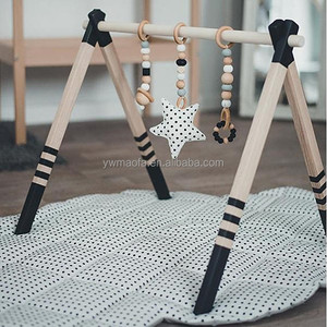 Commerci all'ingrosso Naturale di Legno Del Gioco Del Bambino Palestra Cornice Con Eco-Friendly Legno Dipinto di Sicurezza Infantile Gioca Attività Palestra - Product Image 3