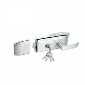 frameless glass door lock set stainless steel key locks manufacture glass door lock