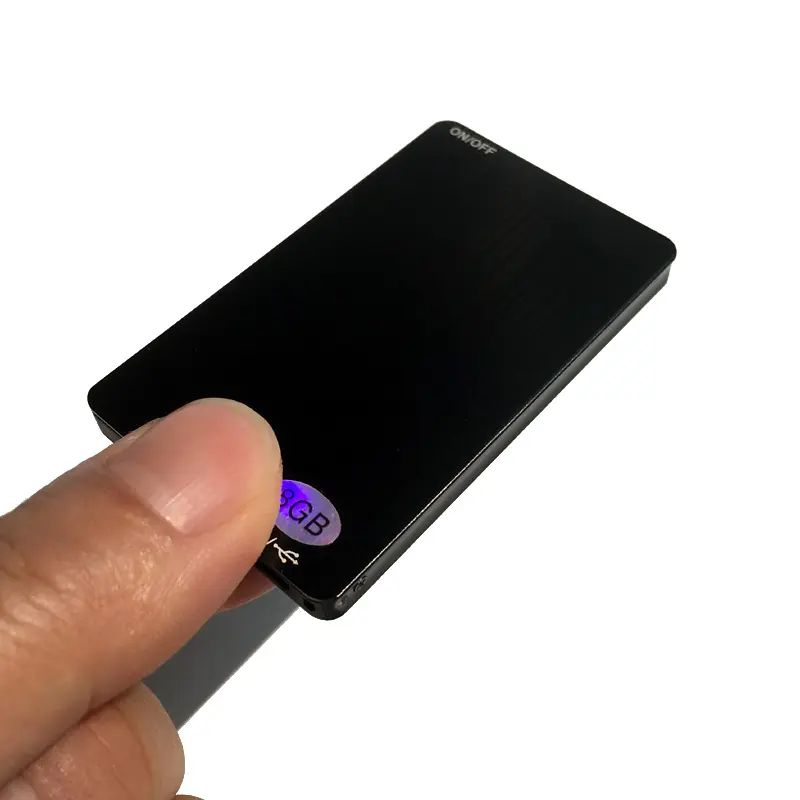 8GB Jenis Kartu Digital Perekam Suara Dukungan MP3 WAV Pemain Waktu Perekaman Hingga 80 Jam SK911