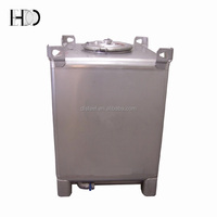 Wanlong IBCs en acier inoxydable de qualité alimentaire, petite capacité, essence, écologiques, chariot élévateur à 4 voies, 1000L