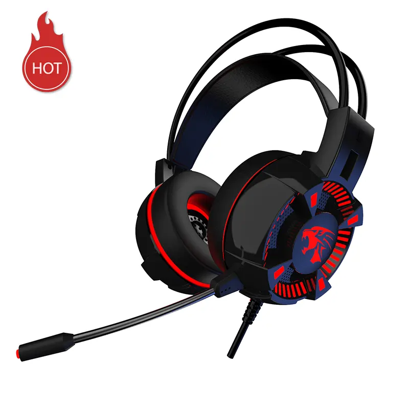 Lowest Price 4 Colorful Light Computer Headset Wired Gaming Headset with Mic for PUBG Fortnit FPS (S2949)