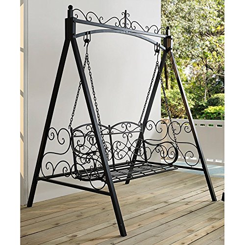 Antieke Outdoor Tuin Metalen Veranda Swing Sets Volwassenen Bench