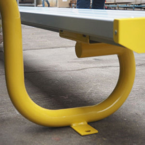 Pó revestido de metal ao ar livre mesa de piquenique com dois bancos, cadeiras de mesa de jardim venda - Product Image 5