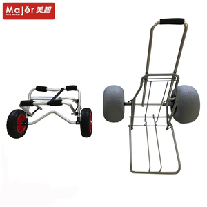 <span class=keywords><strong>Chariot</strong></span> de <span class=keywords><strong>kayak</strong></span> pliable en aluminium avec roues à ballon, remorque pour planche de surf et jet ski avec structure de plateforme - Product Image 2