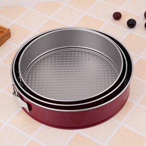 Nuovo Arrivo 3 pz Set Rotonda Muffa Della Torta Antiaderente <span class=keywords><strong>Slipknot</strong></span> Base Rimovibile Casa Muffa Della Torta Della Muffa di Cottura Del Vassoio della Vaschetta Strumento - Product Image 3