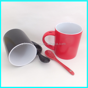 11Oz Gốm Ma Thuật Mug, Nước Nóng Thăng Hoa Màu Thay Đổi Mug Với Muỗng - Product Image 5