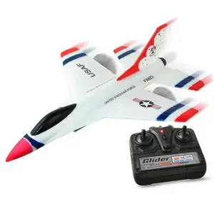 2018 Baru Asli FX-823 2.4G 2CH F16 Thunderbirds Epp Air Model Pesawat Glider Pesawat dengan Mainan Kawat Kontrol Pesawat