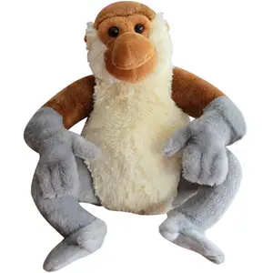 毛绒材料玩具野生动物 proboscis 猴子软玩具