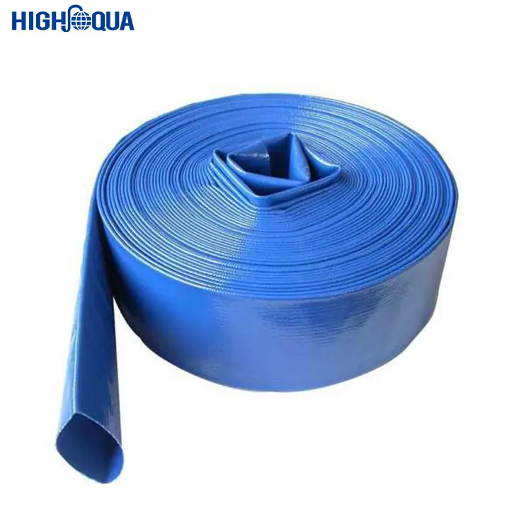 Maxx Flex 2 "X 50 'Blauw 4 Bar Zware Versterkte Pvc Lay-Flat Dischargeand Backw Slang met Aluminium Camlock C En E Fittings