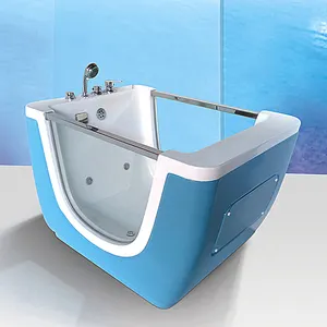 blue acrylic baby massage bathtub kid spa tub