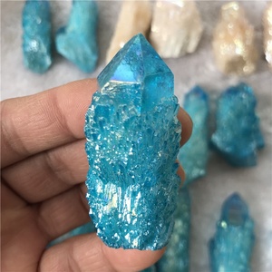 Tự nhiên thô thạch anh đá điểm xương sống màu xanh <span class=keywords><strong>Aura</strong></span> tinh thần tinh thể cụm để trang trí - Product Image 5