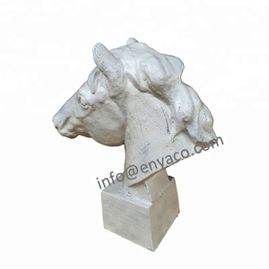 Ornements <span class=keywords><strong>de</strong></span> tête <span class=keywords><strong>de</strong></span> <span class=keywords><strong>cheval</strong></span> en fonte rustique grandeur nature, artisanat animalier en métal, sculpture décorative, statue pour la maison, le jardin, la pelouse, marque ENYA - Product Image 5