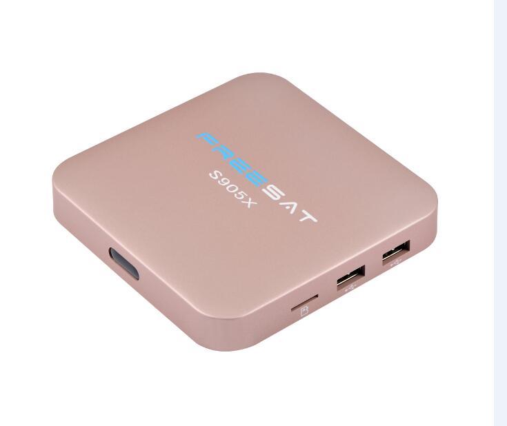 Freesat S905X Amlogic Android 6.0 2G/16G Android 4 K OTT Smart TV caja Quad Core Kodi XBMC Ethernet Wifi BT 4.0 TV Box