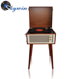 Sistema di Musica In <span class=keywords><strong>Vinile</strong></span> di alta Qualità Moderna gramophone record player con Stand In Legno - Product Image 3