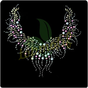 Vendable collier. stras nailhead de chaleur design motif, <span class=keywords><strong>pull</strong></span> femme <span class=keywords><strong>strass</strong></span> nailhead applique - Product Image 1