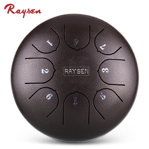 Tambour à langue en acier inoxydable Raysen 8 tons pour enfants, mini tambour de poche électroplaqué de 6 pouces avec couleurs personnalisables - Product Image 6