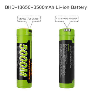 Rechargeable battery 5000 M Mini <span class=keywords><strong>3</strong></span>,7 V 18650 3500 MAH power bank USB Port light external packet Battery LED Battery charger - Product Image 4
