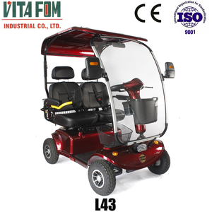 Scooter de Movilidad Eléctrico Antideslizante y Resistente al Desgaste de Doble Asiento para Discapacitados, 2 Plazas, 4 Ruedas y con Techo - Product Image 6