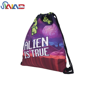 Pas cher personnalisé sling en cuir recycler polyester cordon sac à dos net pour <span class=keywords><strong>les</strong></span> sports - Product Image 3