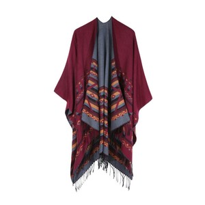 Wholesale New Style Cashmere Poncho Shawl Fashion <strong>Paisley</strong> Pattern Winter Custom <strong>Pashmina</strong> Poncho for Sale - Product Image 4