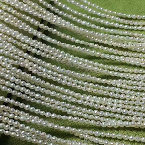 Perfecto cultivadas naturales granos de la perla blanca de agua dulce - Product Image 5