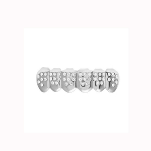 Grilles de dentition en diamant noir, bleu RTS, gros bijoux, couleur or, caddie plein, TG017 - Product Image 2