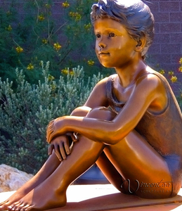 <span class=keywords><strong>Nude</strong></span> jardín de metal artesanía muchacho niños estatua de bronce de tamaño natural para la venta - Product Image 4