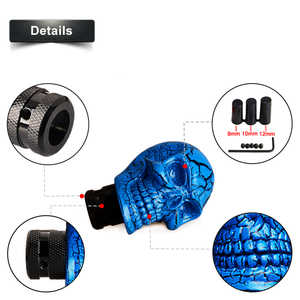 JDM Corsa Cultura Bastone Pazzesco Ordinazione Manuale Made Automatico della Testa Del Cranio Universale del Camion Dell'automobile Gear Shift Manual Shifter Manopola Maniglia Manuale - Product Image 3