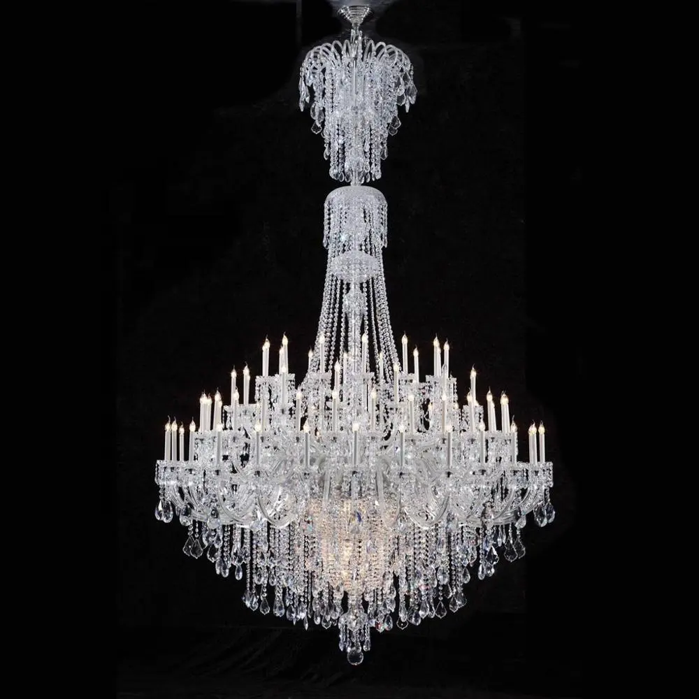 65lights 160cm big large hotel crystal maria theresa chandelier bohemia lustre lights candelabra lampadari cristal lamp