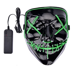 Máscara LED de Halloween de Material PP con Cable Eléctrico, Unisex para Adultos, para Cosplay, Festivales, Fiestas, Disfraces y Temáticas de Películas - Product Image 4