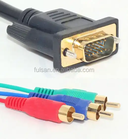 Cable de alta velocidad VGA a 3 RCA macho a macho