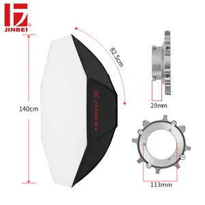 JINBEI M-1400 व्यास 140cm स्टूडियो अष्टकोणीय Softbox के साथ स्ट्रोब फ्लैश लाइट स्टूडियो वाणिज्यिक फोटोग्राफी के लिए Bowens माउंट