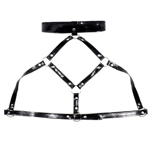 YIWUブラックハーネスセクシーBDSMスレーブベルト拘束ボディハーネスレザーボンデージテープフェティッシュコスチュームSMストリームラインブルドッグ用 - Product Image 2