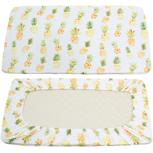 Custom לנשימה יילוד פעוט מיטת משתלת מצעים עריסה אורגני מצויד 100% כותנה ג 'רזי תינוק מיטת גיליון סטים - Product Image 3